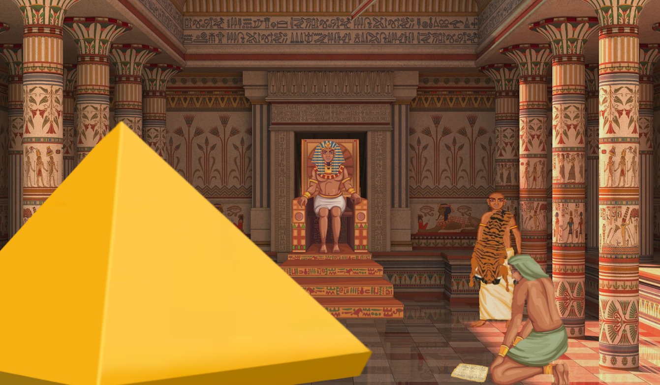 Pharaoh Khufu on the Throne