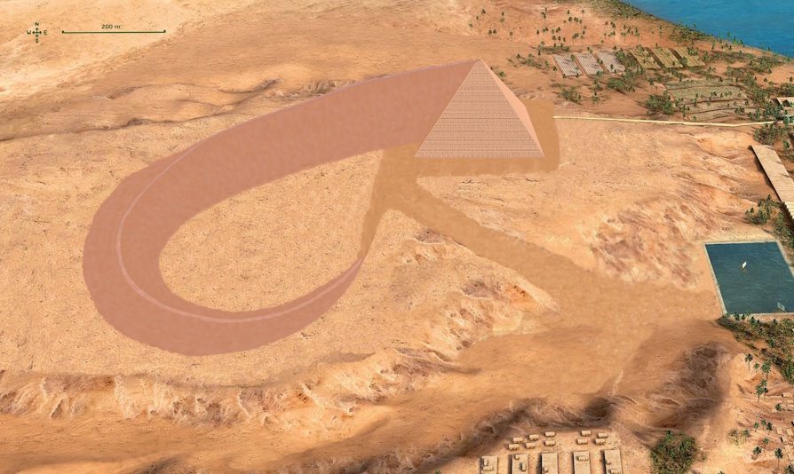 Straight outside ramp of the Great Pyramid