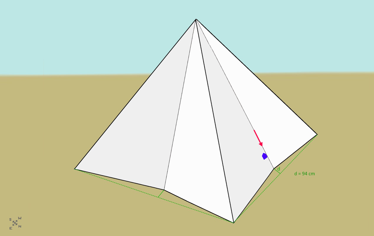 8 lateral faces of the Great Pyramid