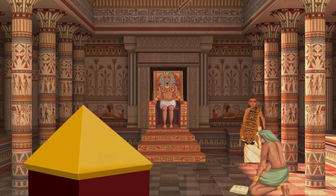 Pharaoh Khufu on the Throne